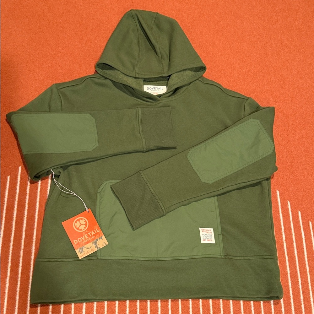 NWT Dovetail Women's Moss Green Hoodie